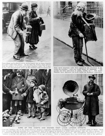 伦敦街道上的一些景点，1935年由Almey St.John Adcock撰写的“Wonderful London”插图 作者 英国摄影师